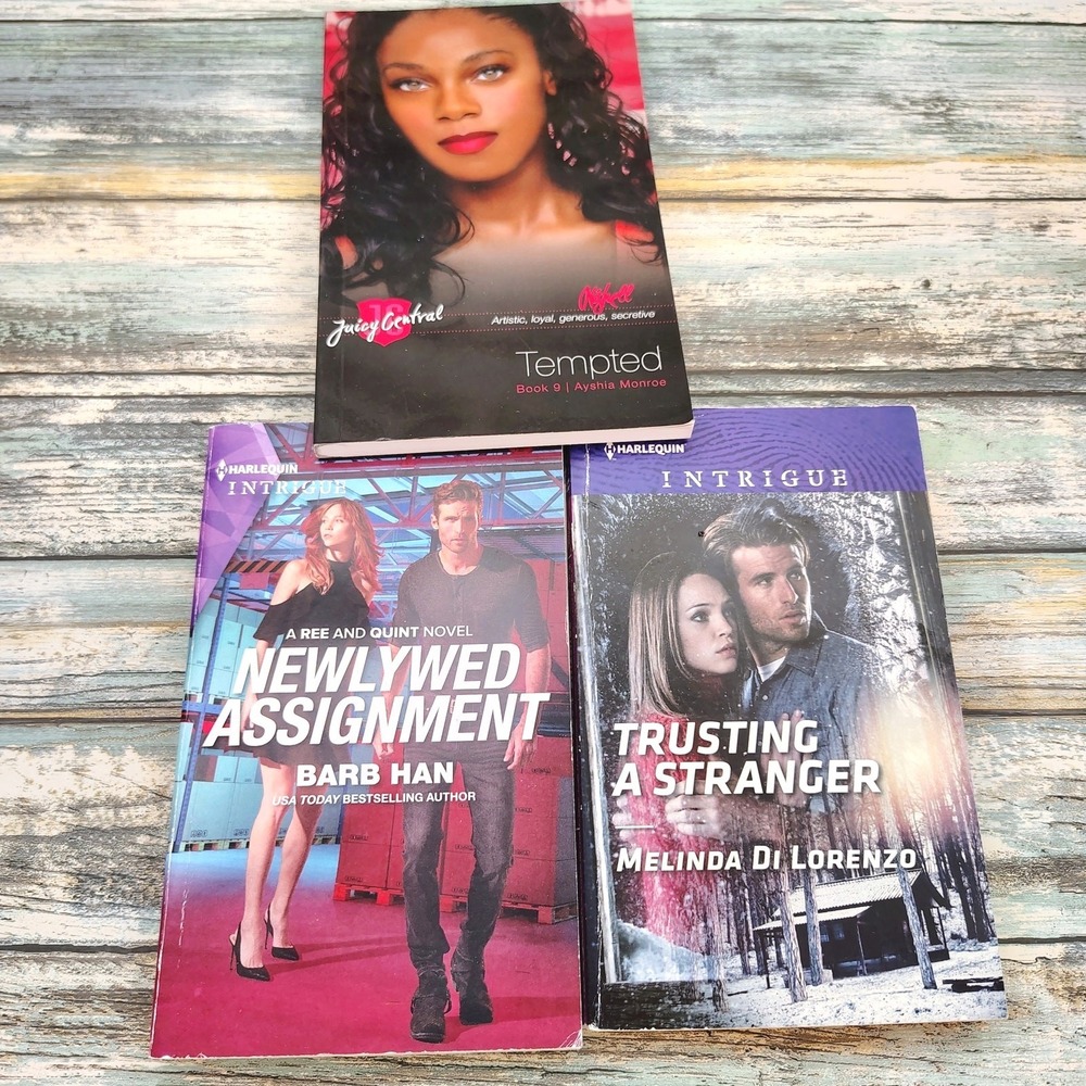 Lot of 3 Romance paperback Books‎ Harlequin Juicy Central Steamy TBR Reading